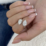 Toi-et Moi Ring 2 ct TCW , Solid Gold 14k