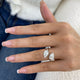 Toi-et Moi Ring 2 ct TCW , Solid Gold 14k