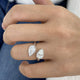 Toi-et Moi Ring 2 ct TCW , Solid Gold 14k