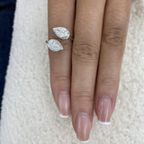 Toi-et Moi Ring 2 ct TCW , Solid Gold 14k