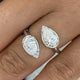 Toi et Moi Eternity Ring 2.1 ct TCW , Solid Gold 14k