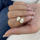 Toi et Moi Eternity Ring 2.1 ct TCW , Solid Gold 14k