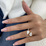Toi et Moi Ring 2 ct TCW , Solid Gold 14k