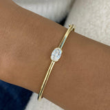 Sleek Bracelet 0.5 ct TCW , Solid Gold 14k