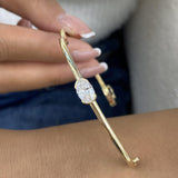 Sleek Bracelet 0.5 ct TCW , Solid Gold 14k