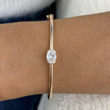 Sleek Bracelet 1 ct TCW , Solid Gold 14k