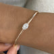 Sleek Bracelet 1 ct TCW , Solid Gold 14k