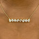 Bar Necklace 2.1 ct TCW , Solid Gold 14k