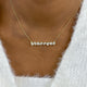 Bar Necklace 2.1 ct TCW , Solid Gold 14k