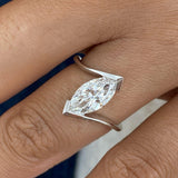 Solitaire Ring 1.5 ct TCW , Solid Gold 14k