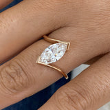 Solitaire Ring 1.5 ct TCW , Solid Gold 14k