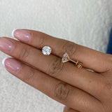 Solitaire Stud Earrings 3 ct TCW , Solid Gold 14k