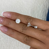 Solitaire Stud Earrings 4 ct TCW , Solid Gold 14k