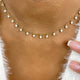 Fringed Chain Necklace 2 ct TCW , Solid Gold 14k