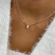 Solitaire Necklace 1 ct TCW , Solid Gold 14k
