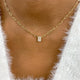 Solitaire Necklace 1 ct TCW , Solid Gold 14k