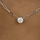 Solitaire Necklace 1 ct TCW , Solid Gold 14k