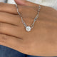 Solitaire Necklace 1 ct TCW , Solid Gold 14k