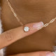 Solitaire Necklace 1 ct TCW , Solid Gold 14k