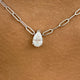 Solitaire Necklace 1 ct TCW , Solid Gold 14k