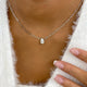 Solitaire Necklace 1 ct TCW , Solid Gold 14k