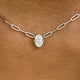 Solitaire Necklace 1 ct TCW , Solid Gold 14k