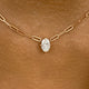 Solitaire Necklace 1 ct TCW , Solid Gold 14k