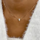 Solitaire Necklace 1 ct TCW , Solid Gold 14k