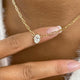 Solitaire Necklace 1 ct TCW , Solid Gold 14k