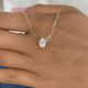 Solitaire Necklace 1 ct TCW , Solid Gold 14k