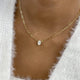 Solitaire Necklace 1 ct TCW , Solid Gold 14k