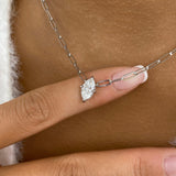 Solitaire Necklace 1 ct TCW , Solid Gold 14k