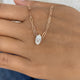 Solitaire Necklace 1 ct TCW , Solid Gold 14k