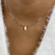 Solitaire Necklace 1 ct TCW , Solid Gold 14k