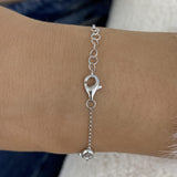 Bezel Stations Chain Bracelet 0.7 ct TCW , Solid Gold 14k