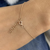 Hand Harness Bracelet 0.9 ct TCW , Solid Gold 14k