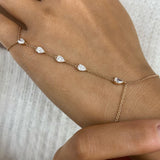 Hand Harness Bracelet 0.9 ct TCW , Solid Gold 14k