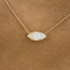 Solitaire Necklace 1 ct TCW , Solid Gold 14k