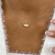Solitaire Necklace 1 ct TCW , Solid Gold 14k