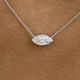 Solitaire Necklace 1 ct TCW , Solid Gold 14k