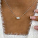 Solitaire Necklace 1 ct TCW , Solid Gold 14k