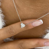 Romantic Necklace 1 ct TCW , Solid Gold 14k
