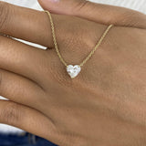 Romantic Necklace 1 ct TCW , Solid Gold 14k