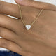 Romantic Necklace 1 ct TCW , Solid Gold 14k