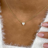 Romantic Necklace 1 ct TCW , Solid Gold 14k