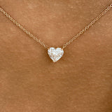 Romantic Necklace 1 ct TCW , Solid Gold 14k