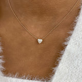 Romantic Necklace 1 ct TCW , Solid Gold 14k