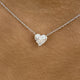 Romantic Necklace 1.5 ct TCW , Solid Gold 14k
