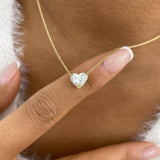 Romantic Necklace 1.5 ct TCW , Solid Gold 14k