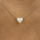 Romantic Necklace 1.5 ct TCW , Solid Gold 14k